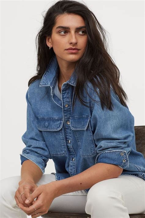 denim shacket for women.